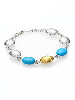 GURHAN Curve Turquoise, Sterling Silver & 24K Yellow Gold Bracelet   Silver Gold