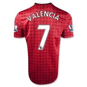 Nike Manchester United 12/13 VALENCIA 7 Home Soccer Jersey