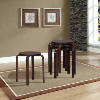 17 inch Wenge Bentwood Stool (set Of 4)