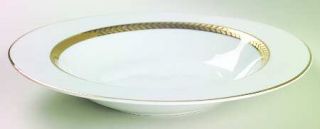 Retroneu Imperial Gold (246,Indonesia,White,Fine) Large Rim Soup Bowl, Fine Chin