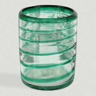 Novica Emerald Spiral Drinking Glasses, Set of 6   World Market
