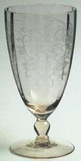 Lancaster Patrick Yellow Water Goblet Luncheon   Yellow, Depression Glass