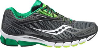 Mens Saucony Ride 6   Grey/Green/Citron Running Shoes