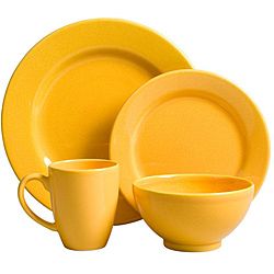 Waechtersbach Fun Factory Buttercup 4 piece Place Setting (ButtercupPieces 4 piece setService for OneStyle CasualMaterial CeramicMicrowave safe YesCare instructions Dishwasher safeSet includesOne (1) dinner plate 10.75 inchesOne (1) salad plate 8.25