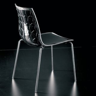 Bontempi Casa Leyla Side Chair 40.19 Finish Black/Transparent Edge