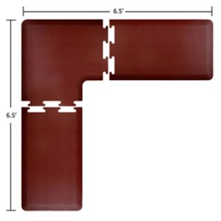 Wellness Mats L Series Puzzle Piece Collection w/ Non Slip Top & Bottom, 6.5x6.5x2 ft, Burgundy