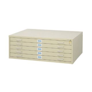 Safco Products Five Drawer Flat File 4996 Color Sand