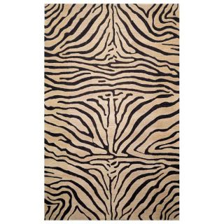 Trans Ocean Seville Zebra Neutral Area Rug Multicolor   SEV46962712, 3.6 x 5.6