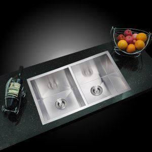 Water Creation SSS UD 3118A Stainless Steel Sinks 31 In. X 18 In. Zero Radius 50