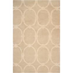 Candice Olson Hand tufted Tan Acropolis Trellis Pattern Wool Rug (9 X 13)