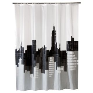 Room Essentials Shower Curtain City Scape   72x70