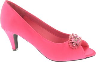 Womens Annie Carley   Fuchsia Satin Ornamented Shoes