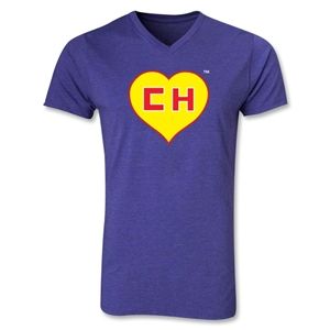 hidden Chapulin V Neck T Shirt (Heather Purple)
