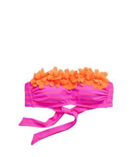 Miami Pink Aerie Soft Bandeau Swim Top, Womens L