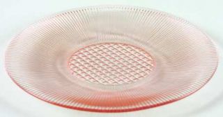 Jeannette Homespun Pink Bread and Butter Plate   Pink, Fine Rib    Depression