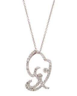 Diamond Elephant Head Pendant Necklace