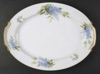 Noritake Winona 16 Oval Serving Platter, Fine China Dinnerware   Purple Floral