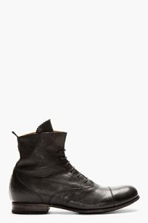 Fiorentini And Baker Black Leather Aziki Ankle Boots
