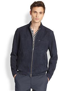 Theory Christo Suede Jacket   Deep Pewter
