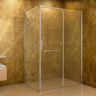 Aston Clear 48 X 35 inch 10mm Glass Shower Enclosure (Clear glass, chrome hardwareHardware finish Polished chromeLeft/Right Door Opening ReversibleShower enclosure with brass pivotsPremium 10 mm tempered safety glassClear glass with durable, polished ch