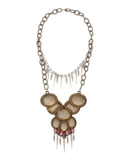 Multi Chain Bib Necklace, Lavender