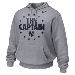 Nike The Captain (MLB Yankees/Derek Jeter) Mens Hoodie   Grey Heather