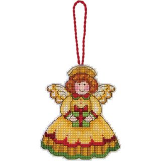 Susan Winget Angel Ornament Counted Cross Stitch Kit 3 1/4x3 3/4 14 Count Plastic Canvas