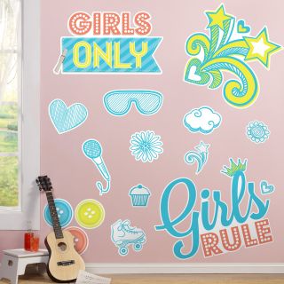 Girls Only Party Giant Wall Decals