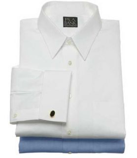 Traveler Pinpoint Solid Point Collar,French Cuff Dress Shirt Big or Tall JoS. A.