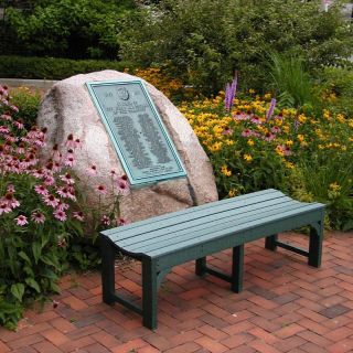 POLYWOOD Recycled Plastic Traditional Backless Garden Bench   BAB148GY