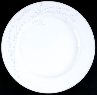 Roscher & Co Rrm49 Dinner Plate, Fine China Dinnerware   Gray Leaves On Cream, G