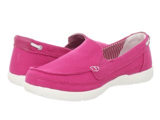 Crocs Walu Canvas Loafer Womens Slip on Shoes (Pink)