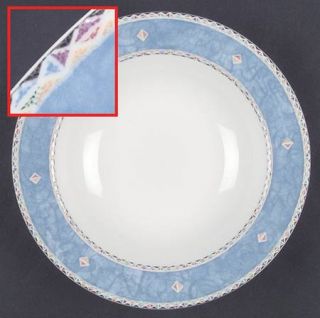 Oneida Origami Large Rim Soup Bowl, Fine China Dinnerware   Multicolor Geometric