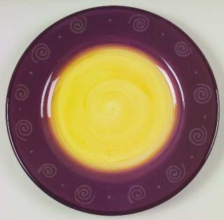  Carmen Brown Dinner Plate, Fine China Dinnerware   Tan Spirals & Dots O