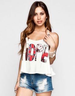 Hope Womens Tank White In Sizes X Small, Medium, X Large, Large, Smal