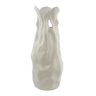 White Tropical Ceramic Vase
