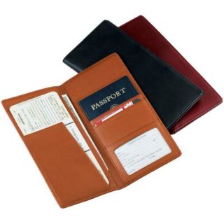 Leather Passport Ticket Holder with Optional Monogramming Coco   211 COCO 5 PERS