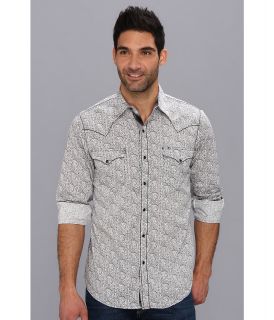 Roper 9047 60S Paisley Mens Long Sleeve Button Up (Gray)