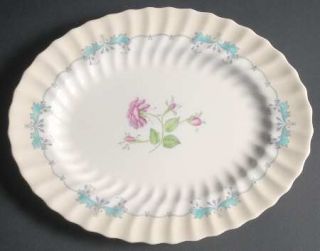Royal Doulton Picardy 12 Oval Serving Platter, Fine China Dinnerware   Pink Flo