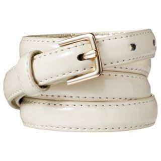 Merona Cream Color Skinny Belt   L