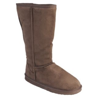 Womens Journee Collection Ladies 12 Inch Faux Suede Boot   Brown (8)