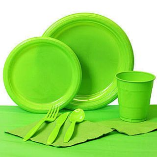 Lime Green Plastic Party Pack