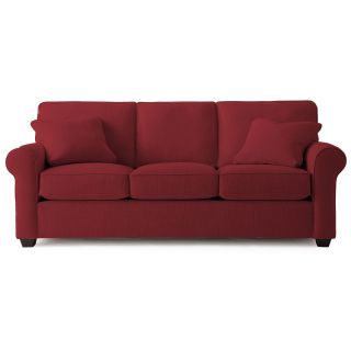 Possibilities Roll Arm 86 Sofa, Berry