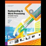 Keyboarding and Word Processing, Less 1 120   Package