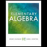 Student Workbook for Kaufmann/Schwitters Elementary Algebra