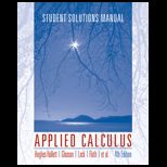 Applied Calculus, Student Solutions Manual