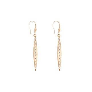 dom by dominique cohen Gold Tone CZ Lightning Bold Earrings, Womens