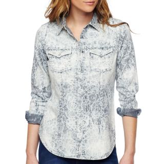 i jeans by Buffalo Lace Print Denim Shirt, Denim Lace