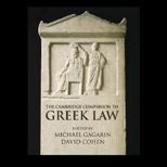 Cambridge Compan. to Ancient Greek Law