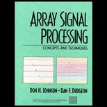 Array Signal Processing  Concepts and Techniques